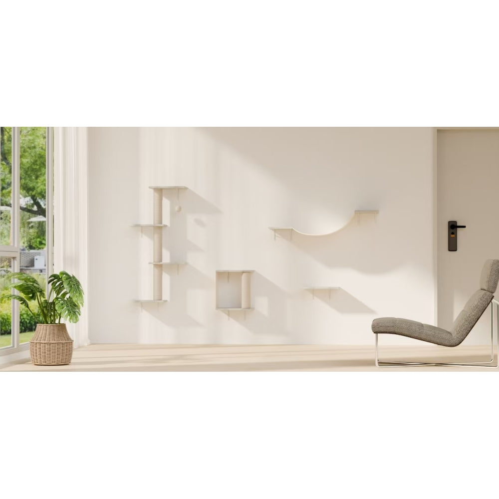Modern Wall-Mounted Cat Furniture - 4pcs