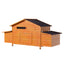 Large Wooden Chicken Coop with Nesting Box, Waterproof Roof, Secure Lock, Ventilated Hen House with Perch & Pull-Out Tray for Easy Cleaning