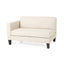 Mirod Comfy 3-Seat Sofa with Wooden Legs, Modern Style, Beige Fabric, 101 Inch