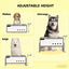 Dog Bowls,3 Height Adjustable Raised Dog Bowls,for Medium to Extra Large Dogs