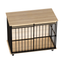 Dog Crate Furniture , Large Dog Cage Furniture with Tray for Medium Large Dogs, Wooden Dog Kennel Furniture