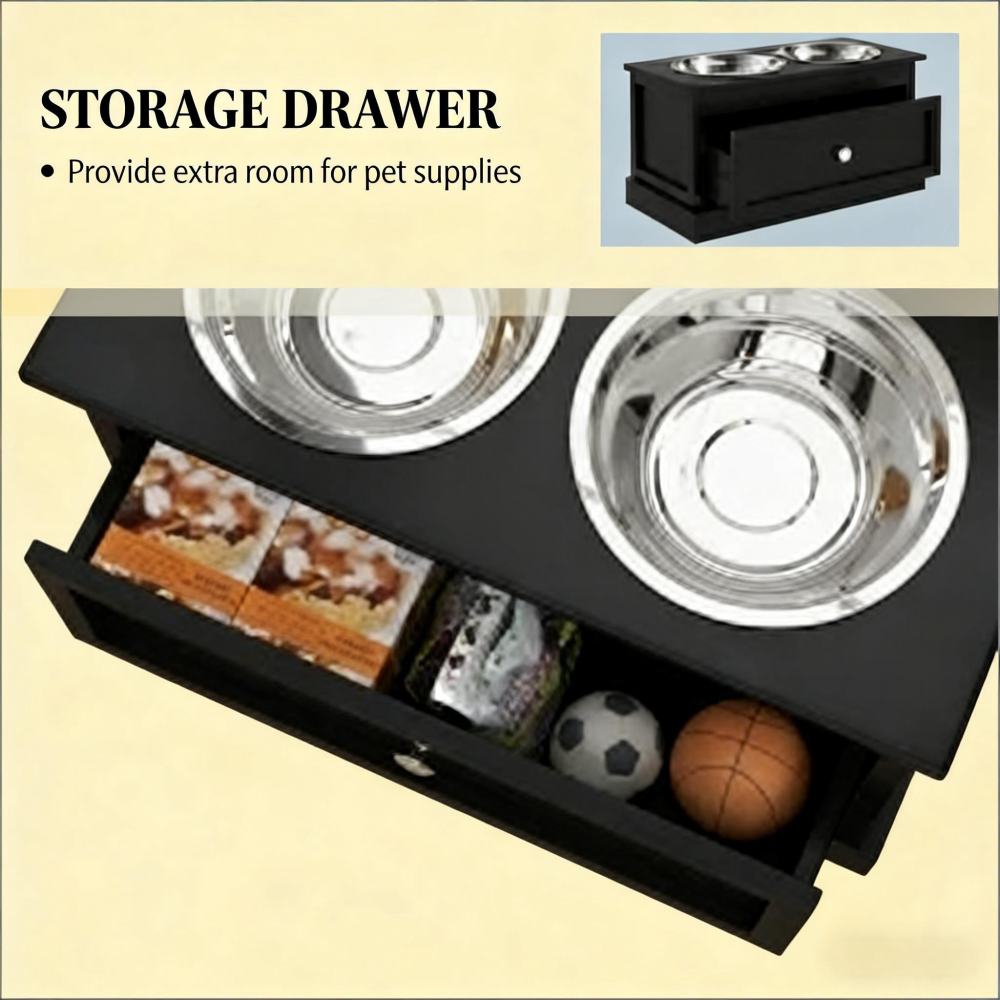 Pet Food Bowl Dog Feeding Station,Raised Dog Bowl Stand