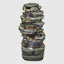 32.6"H-Simulation Slate Stone Garden Outdoor Fountain with LED Lights