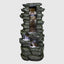 31.4"H Stacked Shale Garden Outdoor Fountain with White LED Lights