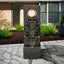 39.3"H-Tiered Designed Outdoor Fountain with LED Lights