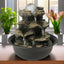 Rock Tabletop Indoor Fountain with LED Lights-8.3"H