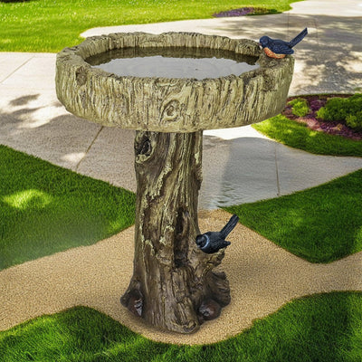 24.4"H-Simulated Dendritic Fiber Reinforced Concrete Bird Ponds