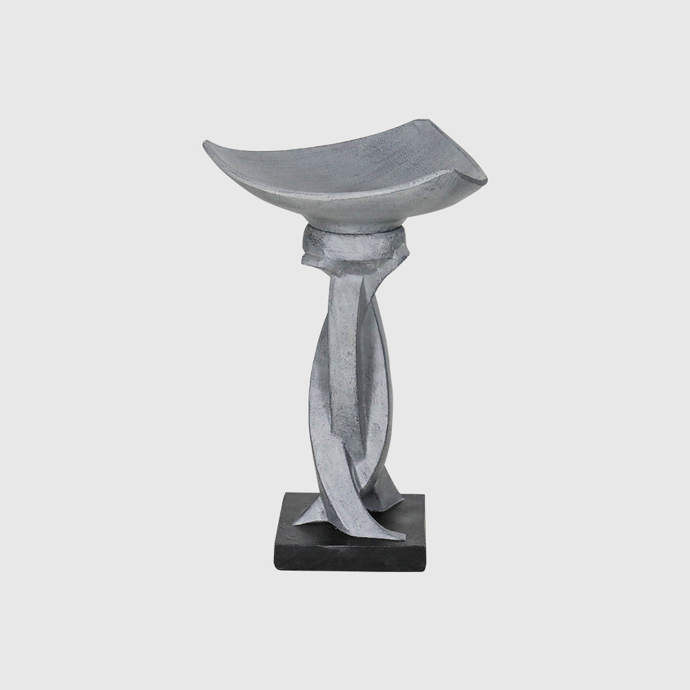 22.8"H-Concrete Modern Outdoor Birdbaths with Pedestal