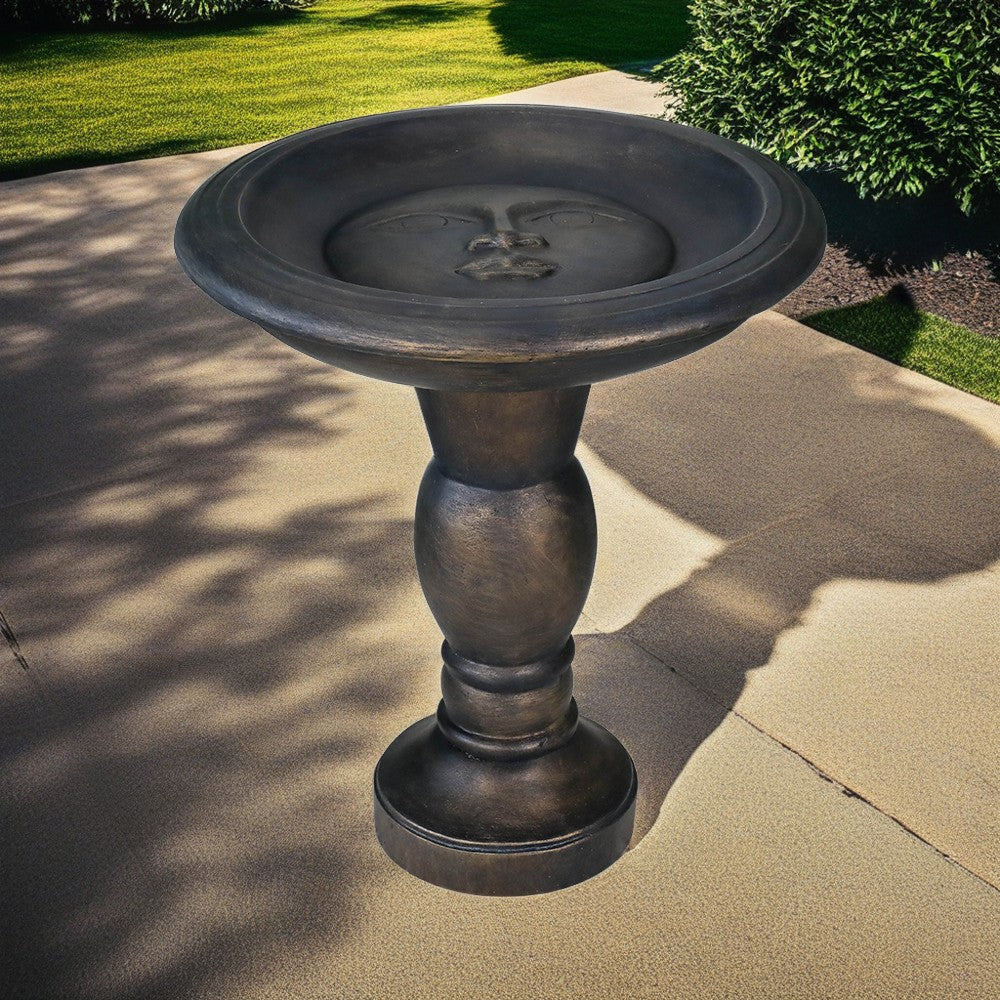 22"H-Fibre Reinforced Concrete Garden Antique Birdbaths with Pedestal