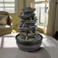 6-Tiered Resin Stacked Rock Indoor Tabletop Fountain-15.7"H