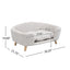 Elevated Dog Bed Frame for Small Dog, Corduroy Pet Couch Bed with Rubber Wood Legs and Supportive Foam, Beige, Easy Assembly