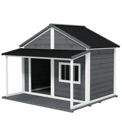 Dog Kennel House Medium Dogs, 53 lbs, Gray