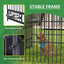 Large Dog Kennel Outdoor Pet Pens Dogs Run Enclosure Animal Hutch Metal Coop Fence with Roof Cover(6.6'L x 6.6'W x 6.4'H)