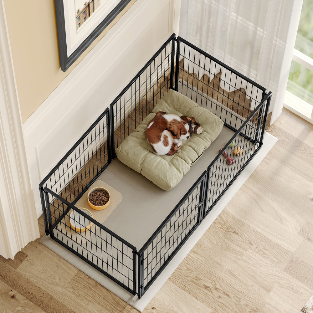 Large Dog Cage 48" Dog Kennel for Medium Dogs Puppy Dog Playpen with Top, Pet Cage, Indoor, Black.48"L x 26.3"W x 23.8"H.
