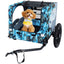 Outdoor Heavy Duty Collapsible Pet Bike Trailer with 16-Inch All-Terrain Wheels & Universal Hitch – Foldable Dog/Cargo Carrier Cart for Bicycles, blue, grey