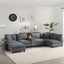 [VIDEO]140'' Oversized Modular Sectional Sofa with Movable Storage Ottoman and Console,Removable Storage Pockets,Cup Holder,Wide Seat,USB Charger,6 Seat U Shaped Corduroy Couch for Living Room,2 Color
