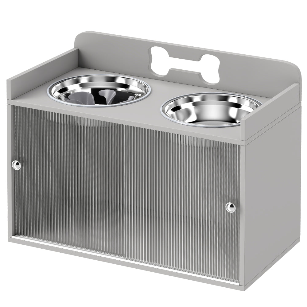Elevated Dog Bowls with 2 Stainless Steel Bowl