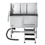 50 Inch Dog Grooming Bath Tub Stainless Steel w Stairs Water Filter Left
