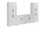 TV Cabinet Set Multifunctional TV Wall, One TV Cabinet and Two Sideboards for Living Room, White,  108.7''L x 15''W x 68''H.