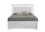 Blaze Upholstered Modern Style Full Bed Made with LED Headboard & Wood in White