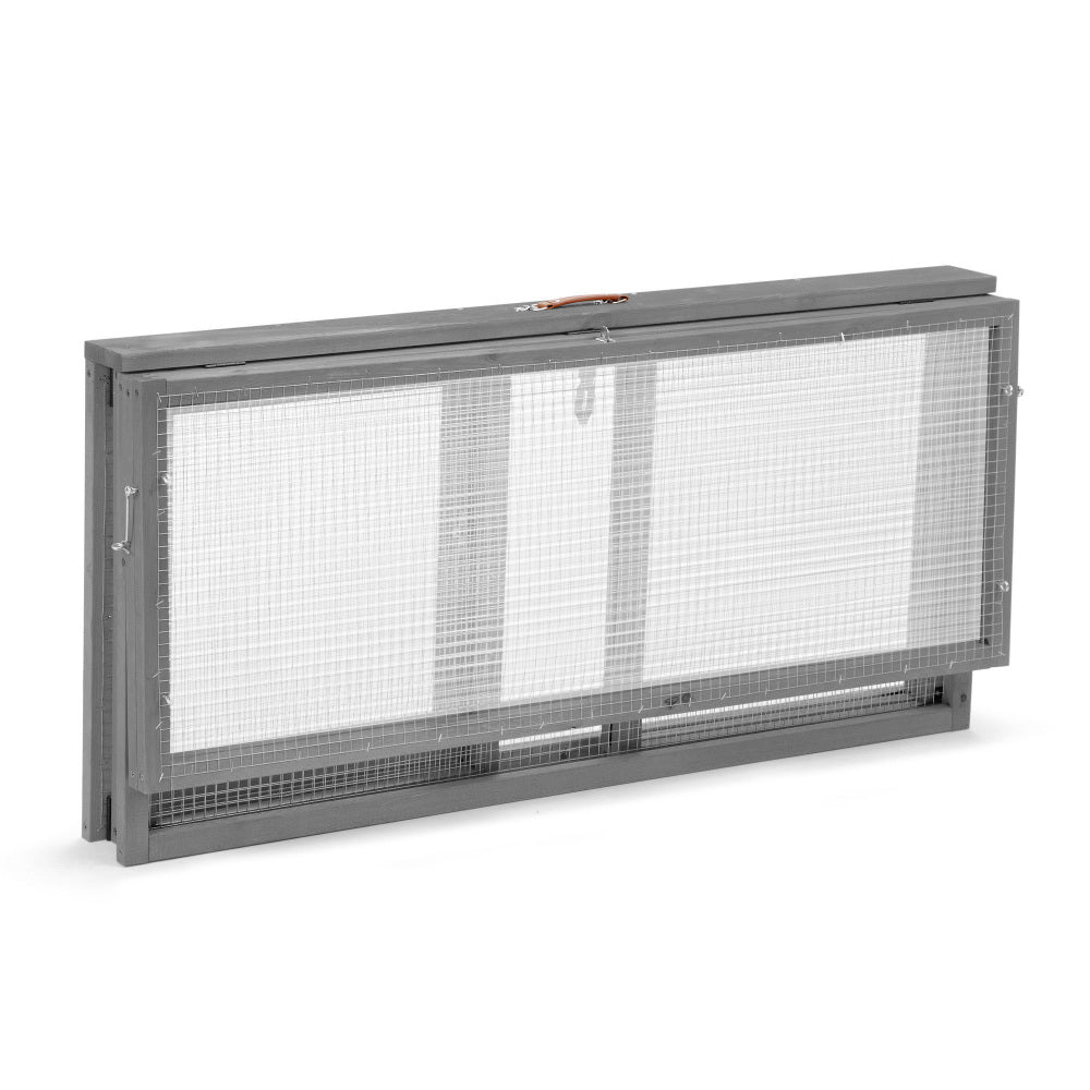 Folding Rabbit Hutch with Lockable Doors and Ground Stakes