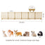 (6 Panel) Wooden Freestanding Dog Gates for The House,Dog Gates for Doorways, Stairs,Wood Dog Fences Indoor Pet Gate,Step Over Fence - 6 Panel 31"H