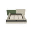 Modern upholstered platform bed with storage space, sturdy and stable solid wood frame. Polyester fabric, easy to assemble,King,Beige