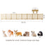 Wooden Freestanding Dog Gates for The House, Dog Gates for Doorways, Wood Stairs Fences Indoor Pet Gate, Step Over Fence-8 Panel 31"H