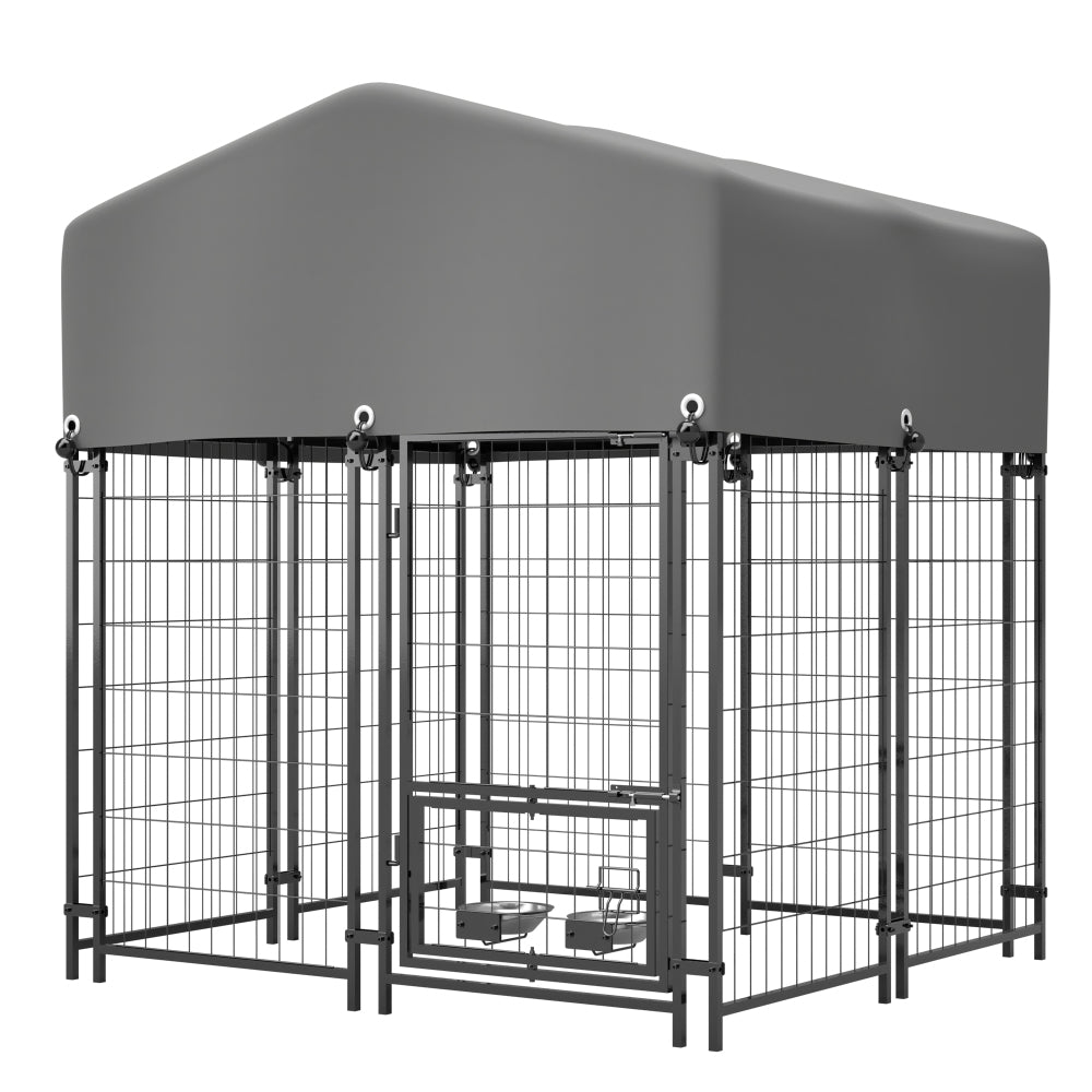 Aluminum Transport Box 35 × 25 × 27 in, Aluminum Car Transport Box Travel Transport Box for dogs and cats, Black and Silver