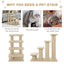 Cat Tree Multi-Level Carpeted Cat Scratching Post Pet Stairs