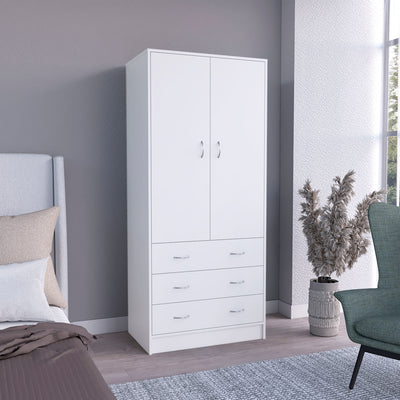Taly Double Door Armoire White
