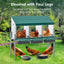 Nesting Boxes for Chickens, 3 Holes Chicken Nesting Boxes with Legs, Chicken Laying Box with Lid Cover, for Outdoor Chicken Coop Farm Yard, Rreen