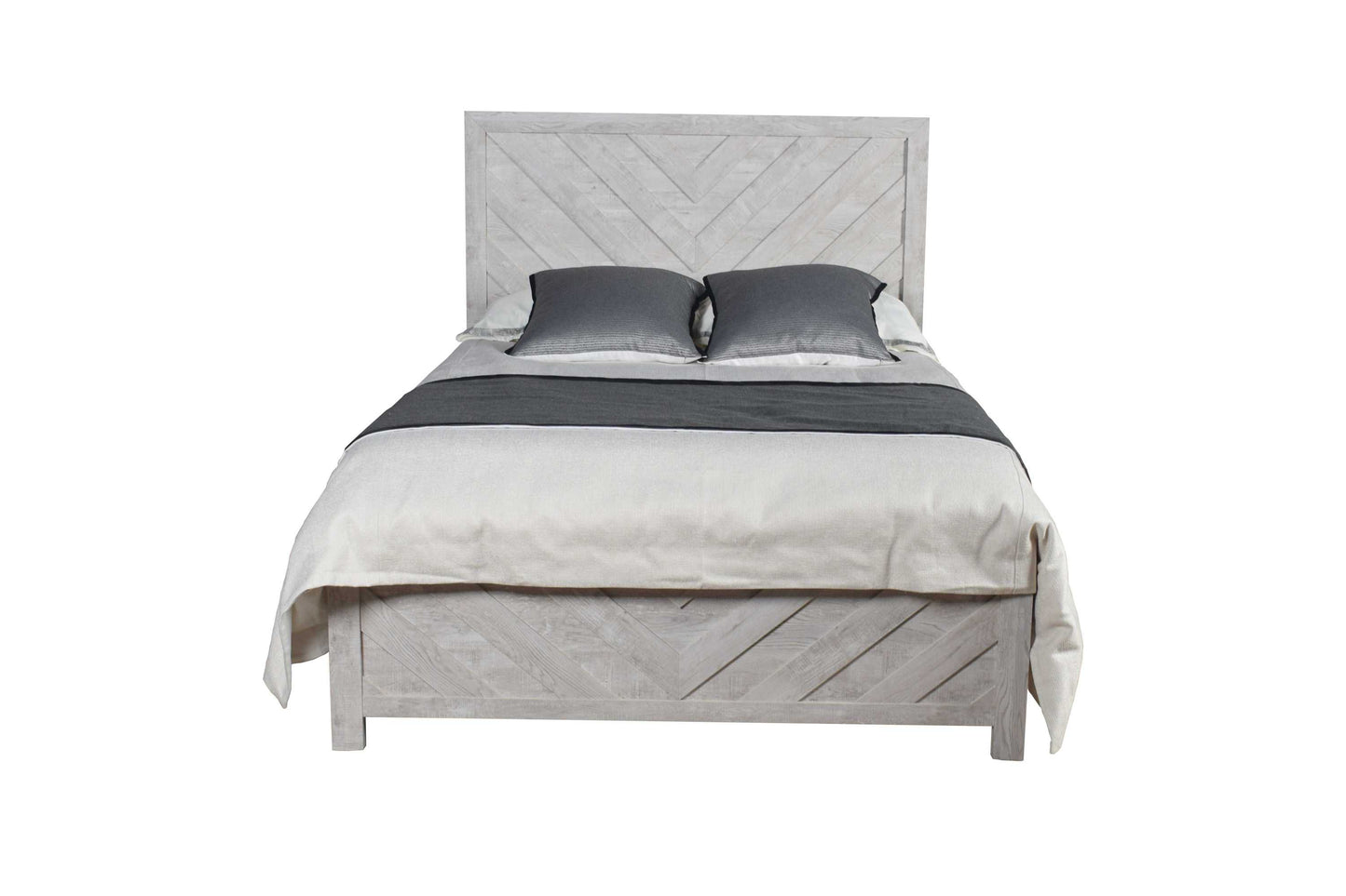 Modern Style Queen Bed Made with Wood in Natural