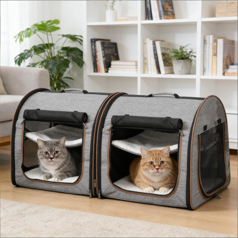 Travel Pet Crate,Portable Soft-Sided Cat Carrier Bag