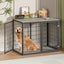 47'' Dog Crate Dog Cage Furniture with 3 Doors,for Large & Medium Dogs.Grey.