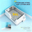 Stainless Steel Litter Box with High Side, Scoop for Big Cats