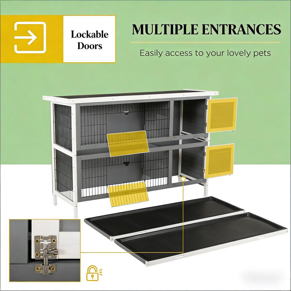 Pet House,2-Story Large Rabbit Hutch