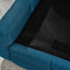 Soft and comfortable pet bed for big and oversized dogs, durable elevated dog sofa bed, comfortable dog sofa, modern and fashionable linen fabric dog sofa-Dark Blue