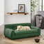Soft and comfortable pet sofa with backrest and armrests, suitable for modern rectangular pet sofas for small and medium-sized dogs-Green