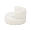 Shep 36" Curved Dog Sofa Bed, Medium, Ivory White Boucle