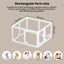Expandable 8PCS Dog Playpen for Indoors, Modular Puppy Play Pen with Lockable Door, Chew-Proof Transparent Panels & Waterproof Base. Perfect for Small Animals, Puppy Training or Multi-Pet Homes