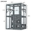 Catio Outdoor Cat Enclosure with Double Enter Doors, Grey Climbing shelves, Weatherproof Pine Wood Playground with 7 Freely Combination Wood Boxes