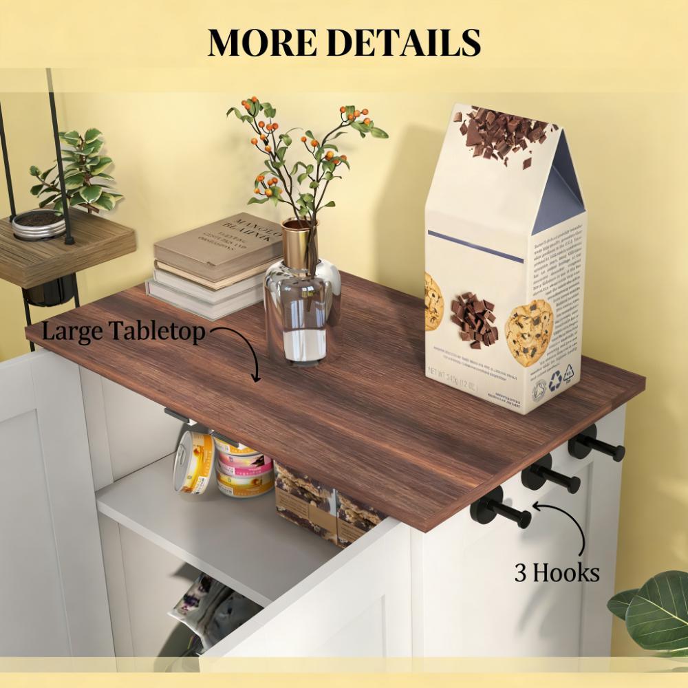 Dog Food Storage Cabinet,Pet Feeding Station