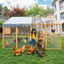 Outdoor Yellow Chicken Coop Enclosures 110" Large Kitten Playpen,Upgrade Waterproof Cover