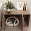 31.5" x 19" x 20" Cat Washroom End Side Table Cat Litter Box Enclosure with Scratching Board
