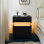 SunJet LED Nightstands 3 Drawer Dresser for Bedroom End Table with Acrylic Board LED Bedside Tables for Bedroom Living Room Bedside Furniture (White)