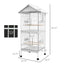 Convenient Bird Cage,Metal Bird Cage Feeder with Rolling Stand Perches Food Containers Doors Wheels