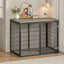 47'' Dog Crate Dog Cage Furniture with 3 Doors,for Large & Medium Dogs.Grey.