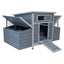 Large Wooden Chicken Coop Outdoor Hen House Poultry Cage for Outdoor with 2 Sides Nesting Boxes