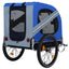 Large Folding Bike Trailer for Dogs – 66LB Capacity All-Terrain Pet Carrier, Durable Steel Frame for Cycling, Jogging, Camping & Outdoor Adventures, Blue-Gray